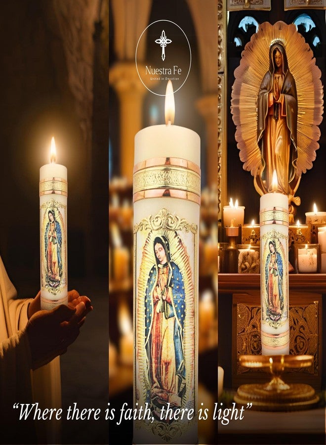 Nuestra Fe The Magnificient Prayer Candles Collection - Our Lady of Guadalupe Religious Candles - Catholic Candle cirios religiosos catolicos Jesus Candle st Jude - veladoras mexicanas velas para bautizo - Image 5